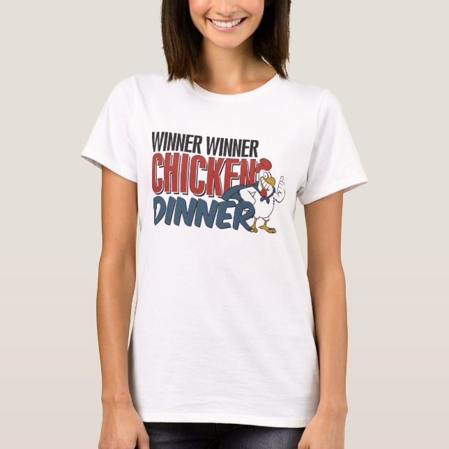 T-shirt Poussin drôle du cadeau des hommes de dîner de (Devant)