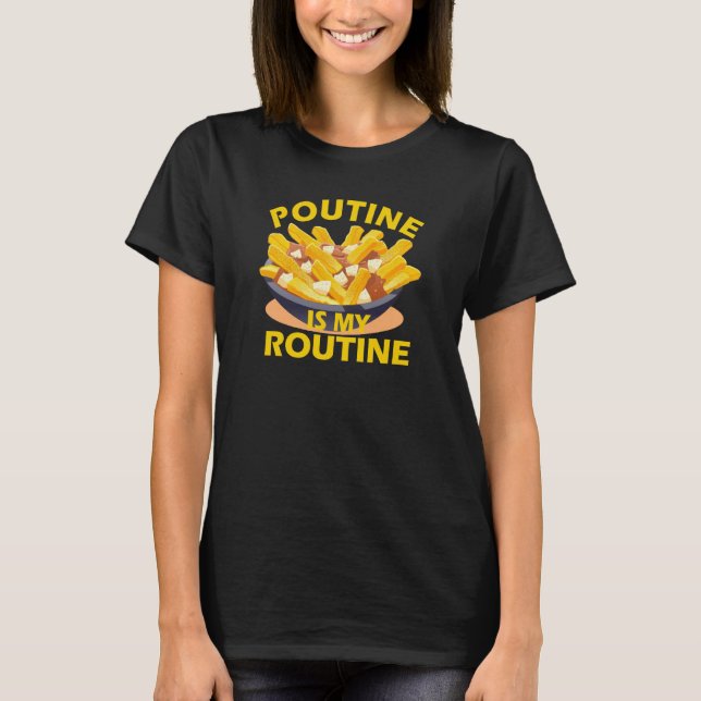 T-shirt Poutine French Fries Gravy Cheese Curds Canada Men (Devant)