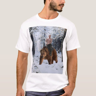T-shirt Poutine sur un ours