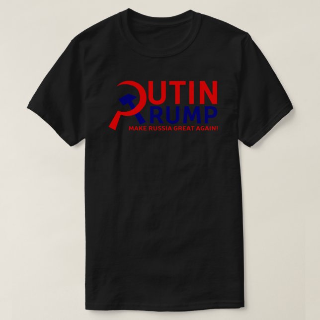 T-shirt Poutine Trump Rendre sa grandeur à la Russie (Design devant)