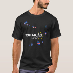 T-shirt Povoao Cap Vert Pour Les Cap-Verdiens Hommes Femme