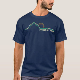 T-shirt Powder Mountain Utah Ski Vacances Rétro