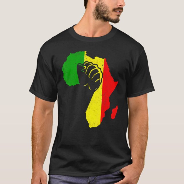 T-shirt Power Hand African American Pride Black History Mo (Devant)
