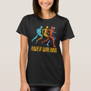 T-shirt Power Walking People Outdoor Sport Walk Run