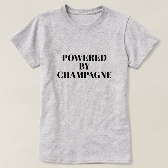 T-SHIRT POWERED BY CHAMPAGNE (Design devant)