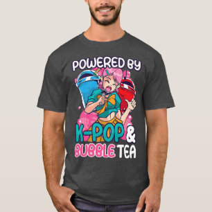 T-shirt Powered By K-Pop and Bubble Tea K-Drama Kpop 1548