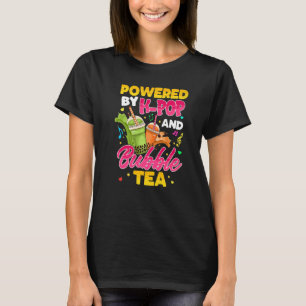 T-shirt Powered By K pop And Bubble Tea Korean Music K pop