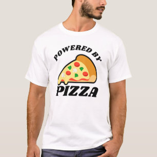 T-shirt 'Powered by Pizza' (Alimenté par la pizza)
