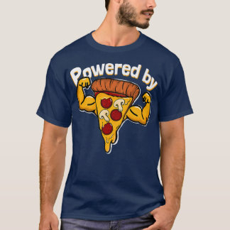 T-shirt Powered by Pizza Gym amants Drôle