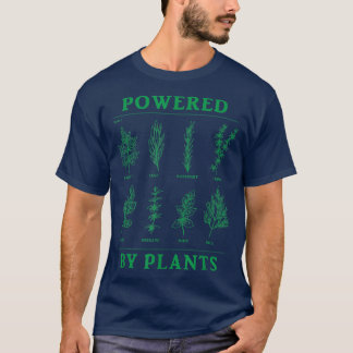 T-shirt Powered by Plante Vegan Vegetarian-Based T-S Plant