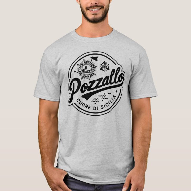 T-shirt Pozzallo Cuore Di Sicilia Sicilienne (Devant)