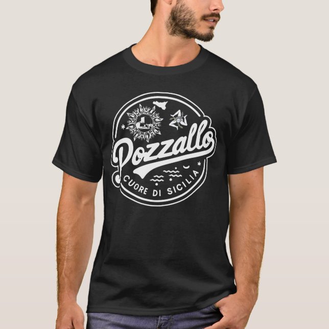 T-shirt Pozzallo Cuore Di Sicilia Sicilienne (Devant)