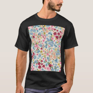 T-shirt pré du milieu de l'été, motif plante en fleurs.