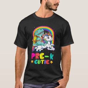 T-shirt Pré K Cutie équitation Unicorn Retour À L'École