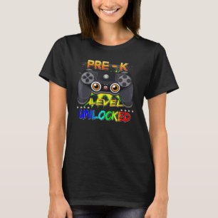T-shirt Pre K Level Unlocked Gamer First Day Of School Boy