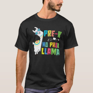 T-shirt Pré K No Prob Llama Retour À L'École Enseignant
