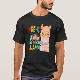 T-shirt Pré K No Prob Llama Retour À L'École Premier Jour