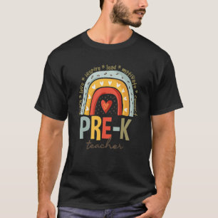 T-shirt Pre K Teacher Life Boho Rainbow Back To School