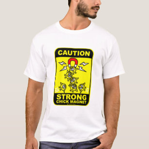 T-shirt Précaution ! aimant fort de poussin