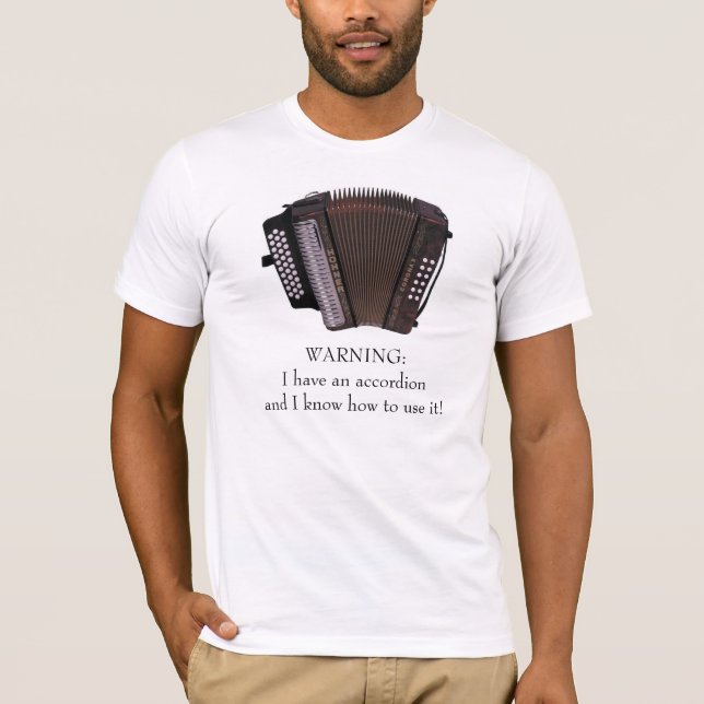 T-shirt Précaution d'accordéon (Devant)