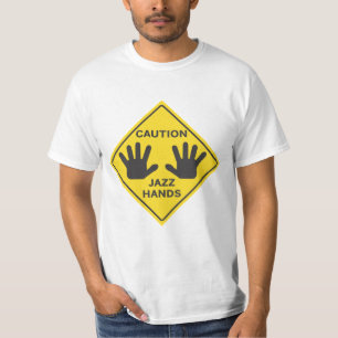 T-shirt Précaution : Mains de jazz