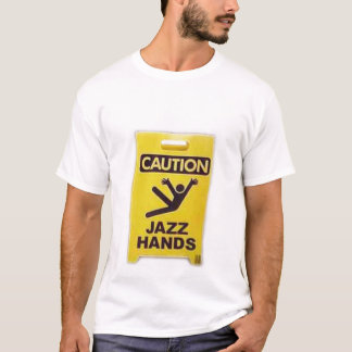 T-shirt Précaution - mains de jazz