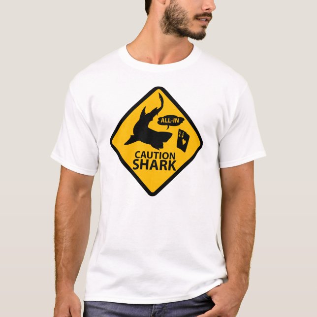 T-shirt "Précaution : Pleine lumière avant de requin" (Devant)