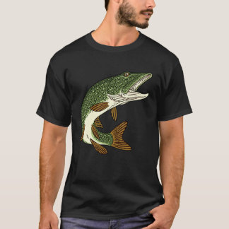 T-shirt Predatory fish fishing pike motif for anglers and 