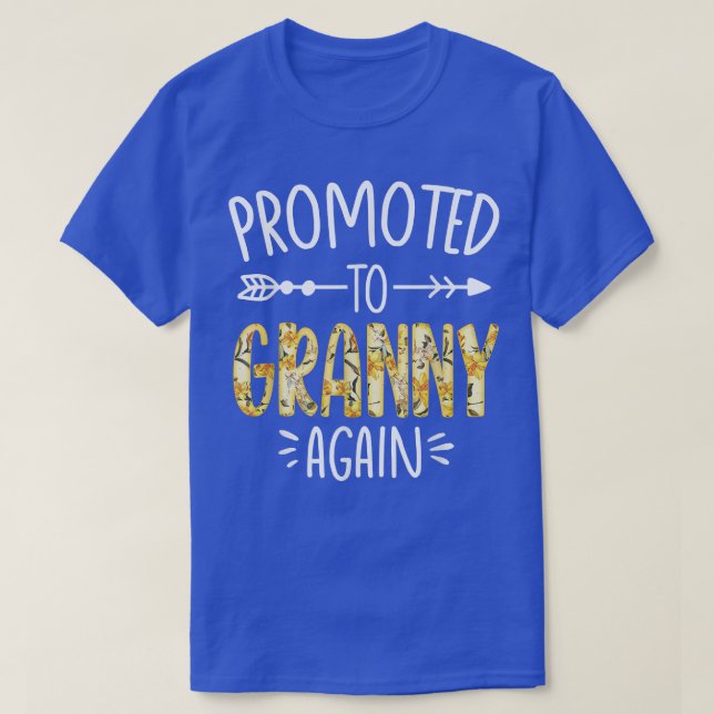 T-shirt Pregnancy Announcement Soon To Be Granny Again Sun (Design devant)