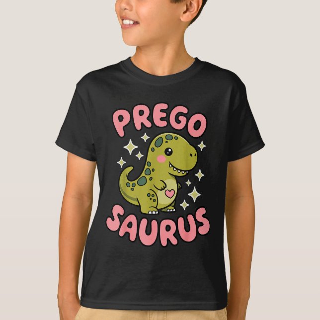 T-shirt Pregosaurus Cute Retro Mommy Dinosaur Pregnancy An (Devant)