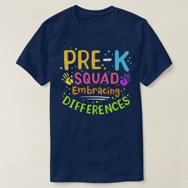 T-shirt Prek Autism Enseignant de vitesse (Design devant)
