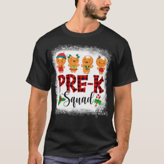 T-shirt Prek Squad Kindergarten Crew Christmas Gingpain