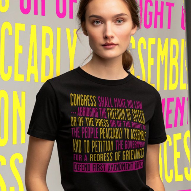 T-shirt Premier amendement Couleurs personnalisées pour un (Choose different text colors, switch to other shirt types, print front and back or one side only.)