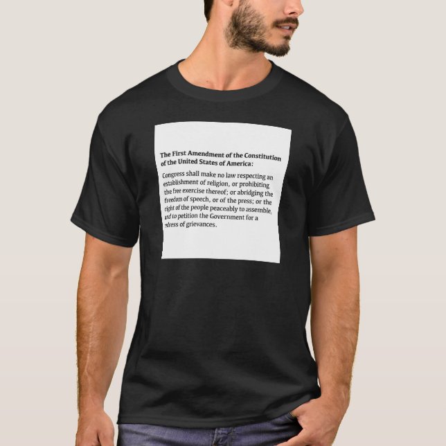 T-shirt Premier amendement de la Constitution (Devant)