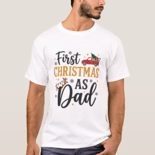 T-shirt Premier camion de Noël Papa Vacances de Noël