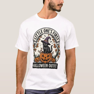 T-shirt Premier costume d'Halloween Vintage Chat Noir Citr