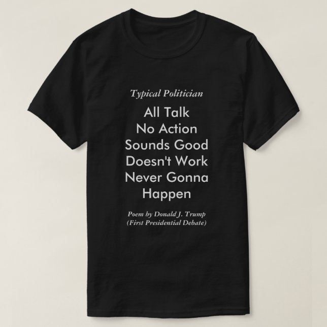 T-shirt Premier débat présidentiel Poème Donald Trump (Design devant)