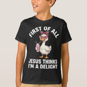 T-shirt Premier Jésus pense qu'un design de jars drôle est