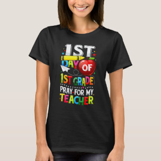 T-shirt Premier Jour De 1re Année Prière Pour Mon Enseigna