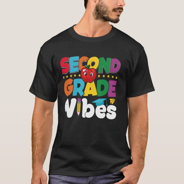 T-shirt Premier Jour De 2E Année Chemise Funny Deuxième Gr (Devant)
