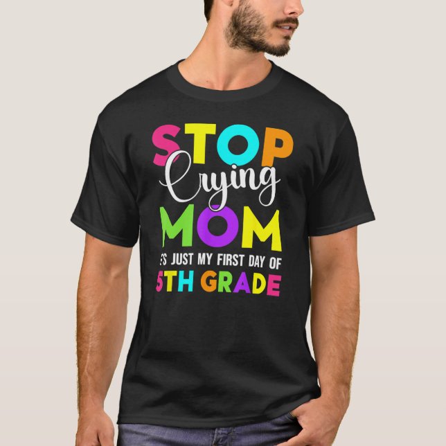 T-shirt Premier Jour De 5E Année De L'École Retour À L'Éco (Devant)