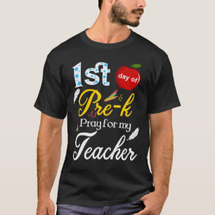 T-shirt premier jour de la prière prek pour mon professeur