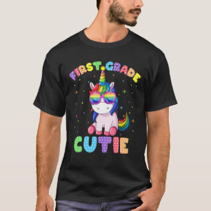 T-shirt Premier Jour De L'École 1Ème Année Cutie Girls Un