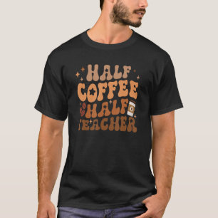 T-shirt Premier Jour De L'École Demi Café Demi-Enseignant