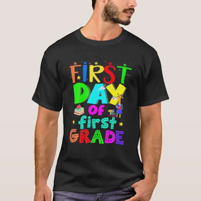 T-shirt Premier Jour De L'École Enseignant De Première Ann (Devant)