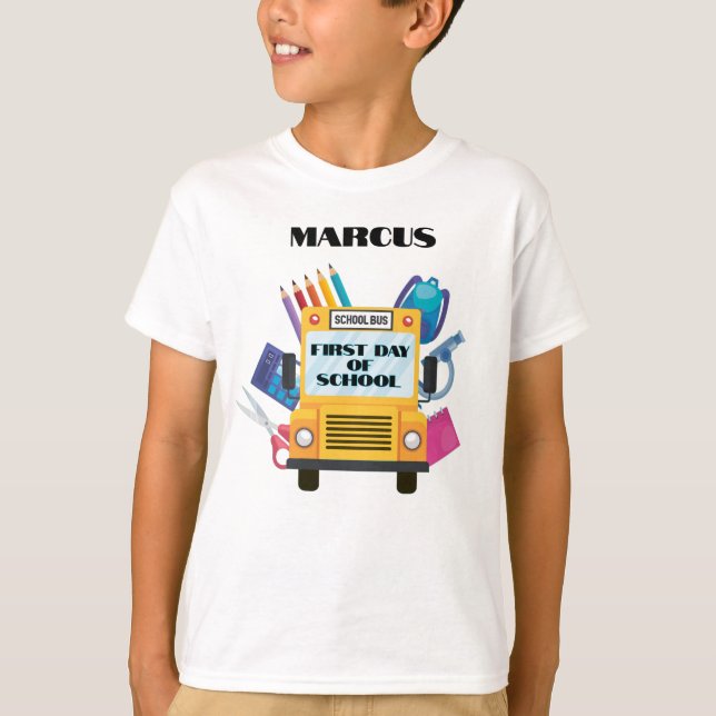 T-shirt Premier jour de l'école personnalisée (Devant)