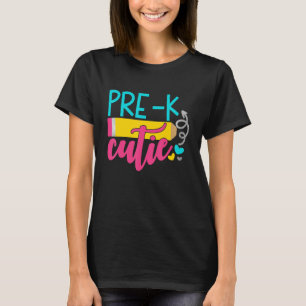 T-shirt Premier Jour De L'École Pré K Cutie Enseignants Ét