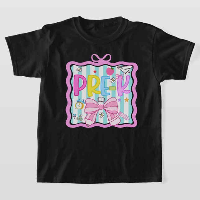 T-shirt Premier Jour De L'École PRE-K Retour À L'École (Poser)