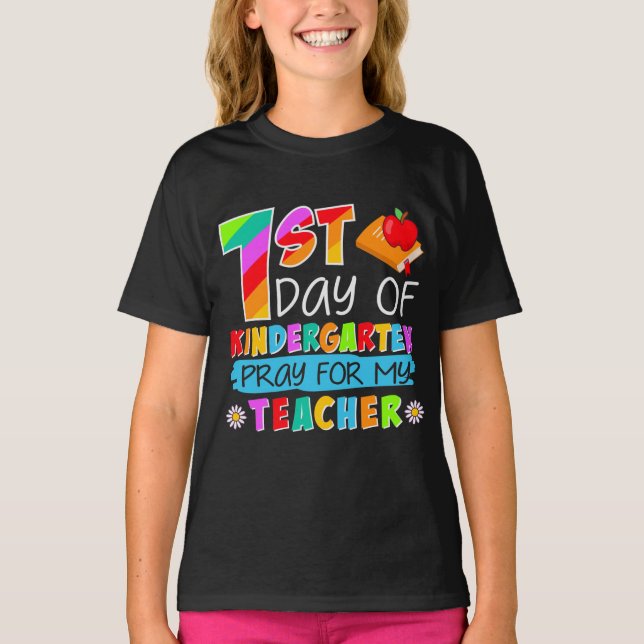 T-shirt Premier jour de maternelle Retour à l'école drôle (Devant)