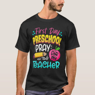 T-shirt Premier Jour De Prière Préscolaire Pour Mon Enseig